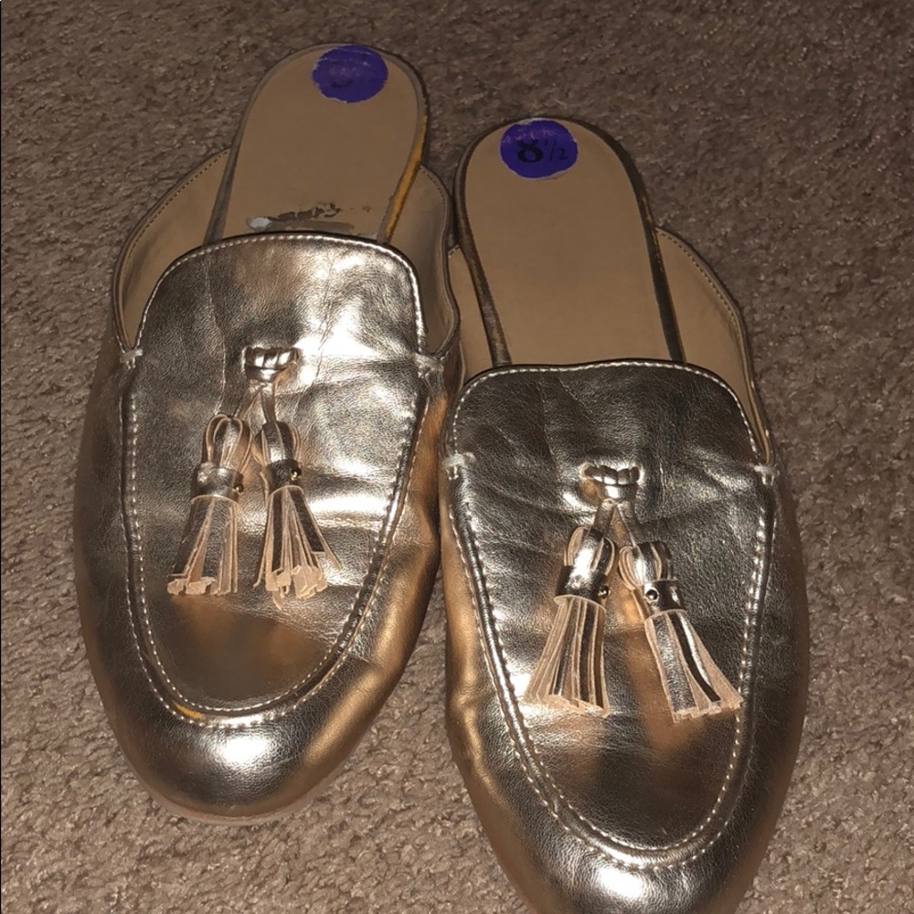 Used gold Franco Sarto slip ons